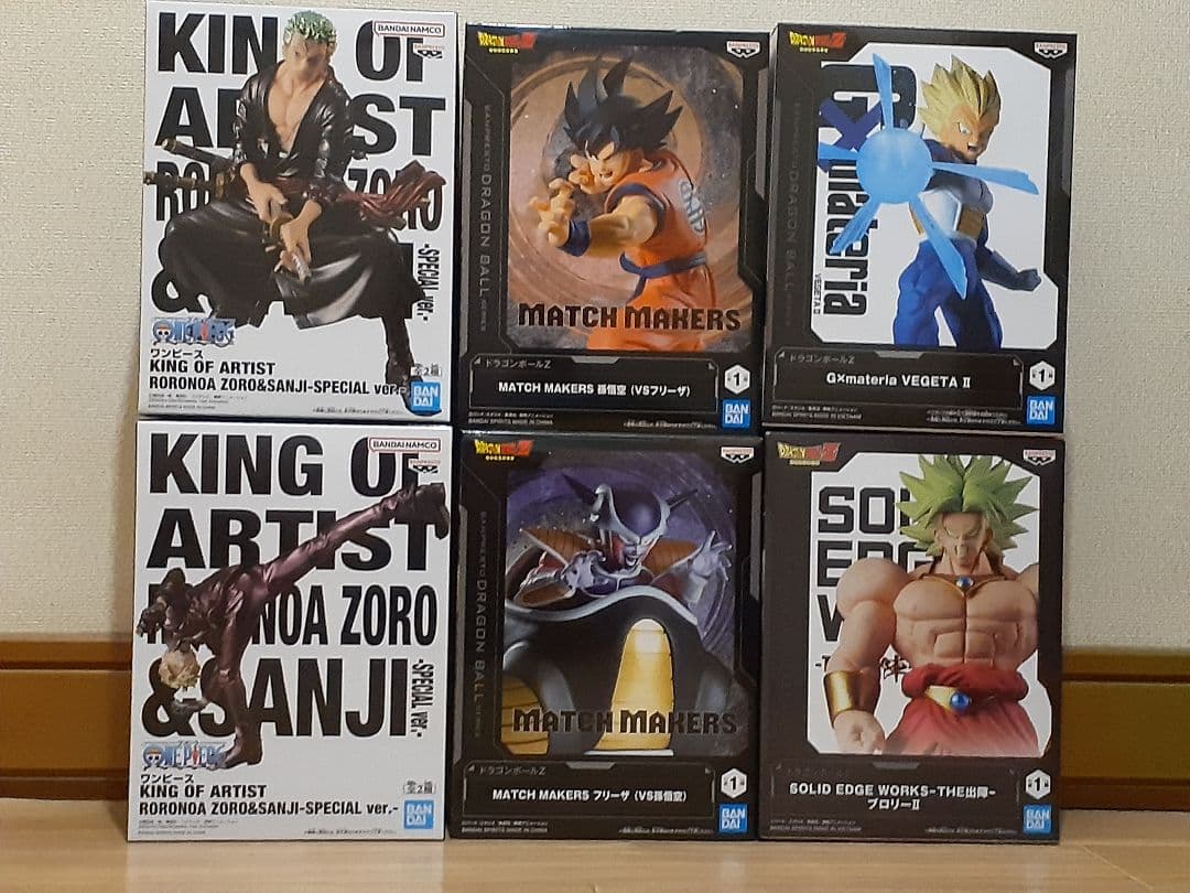 ワンピース&ドラゴンボールZフィギュアまとめ売り(6体セット)
