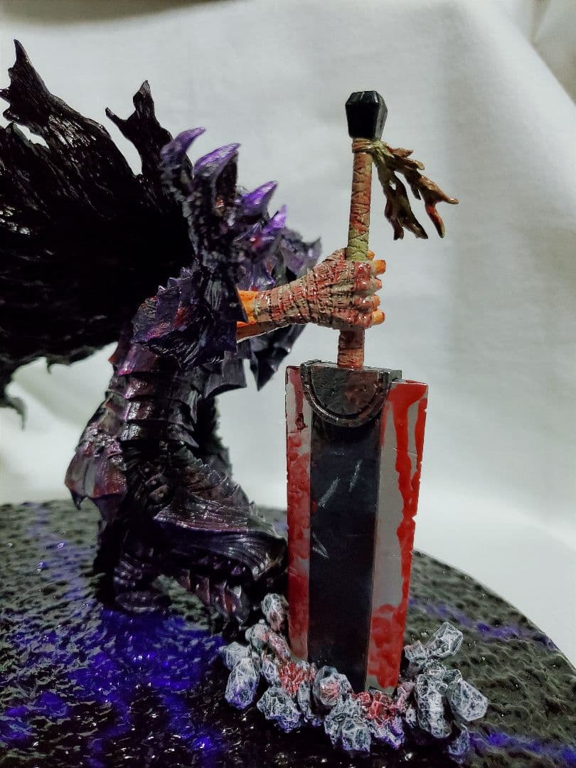 リペイント ベルセルク一番くじ反撃の誓い A賞 ガッツ 紫炎地割れ台座付き