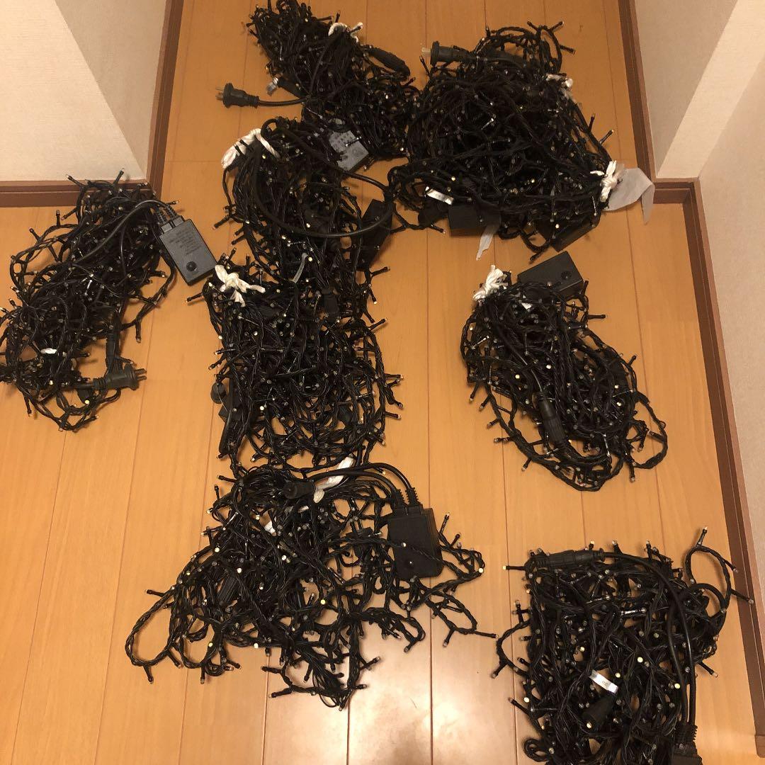 電飾　LED 2000球　シャンパンゴールド　イベント　クリスマス