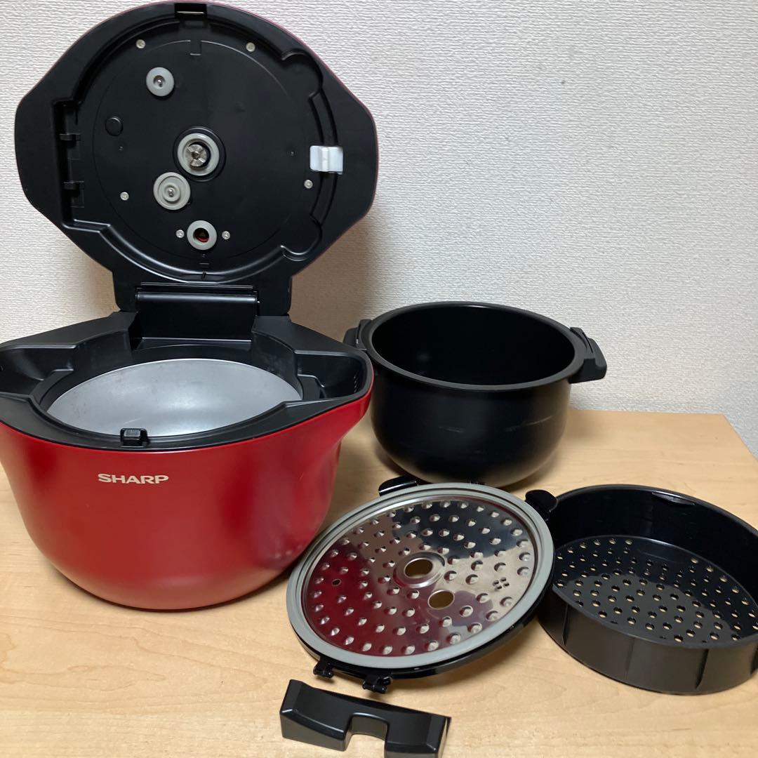 SHARP シャープ ヘルシオ 水なし自動調理鍋 KN-HW24G-R レッド