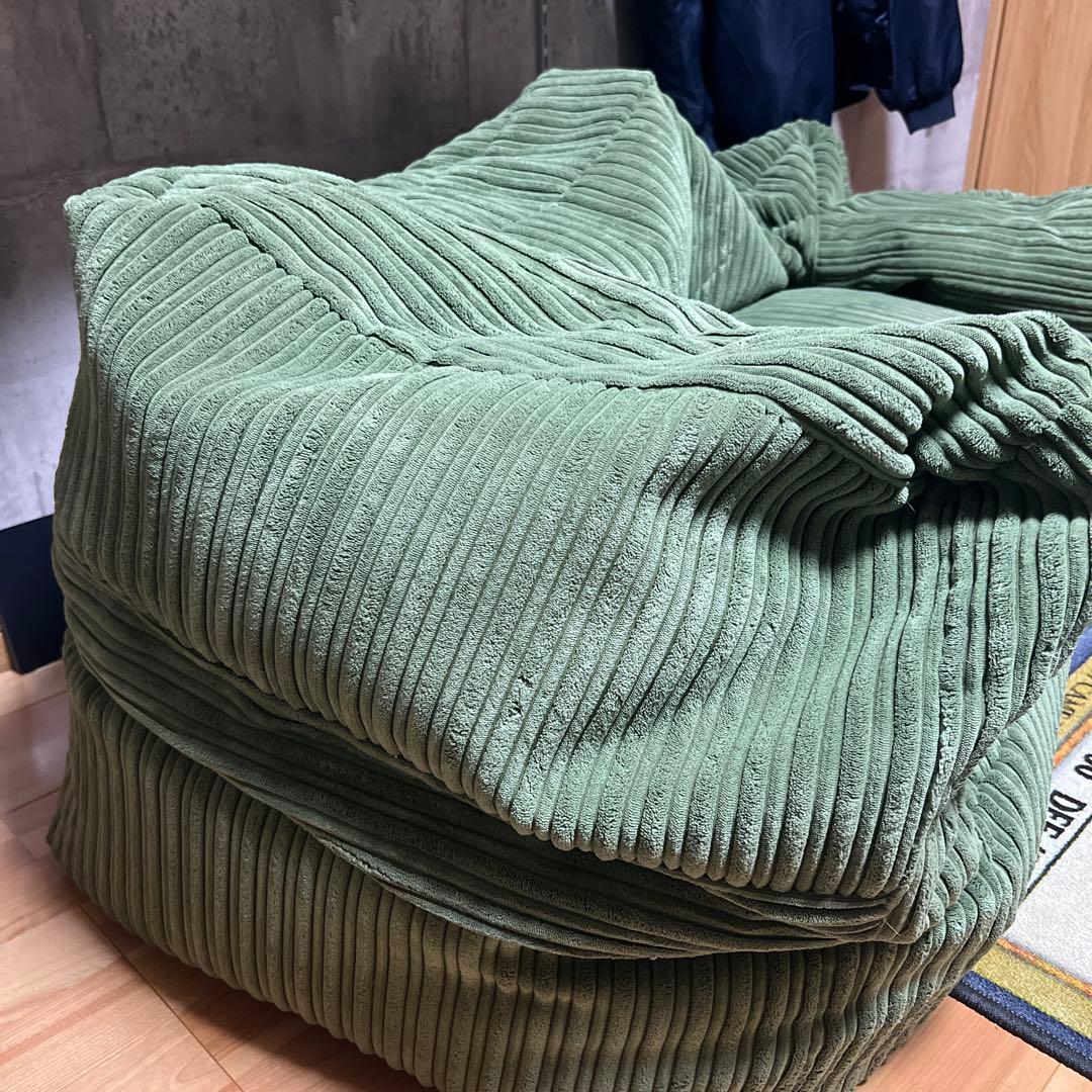 Lounge Pug オリーブグリーン コーデュロイ ソファ 2人がけ