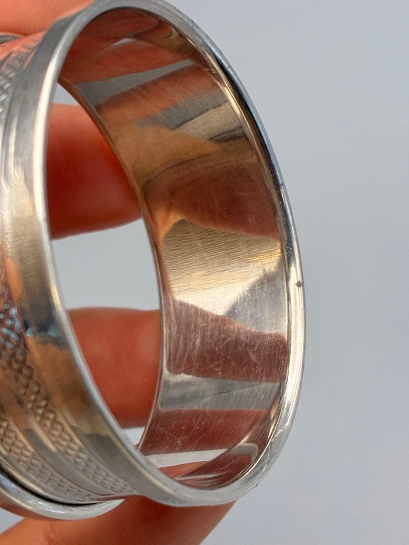 1900年代初頭英国アンティーク 純銀製ナプキンリング