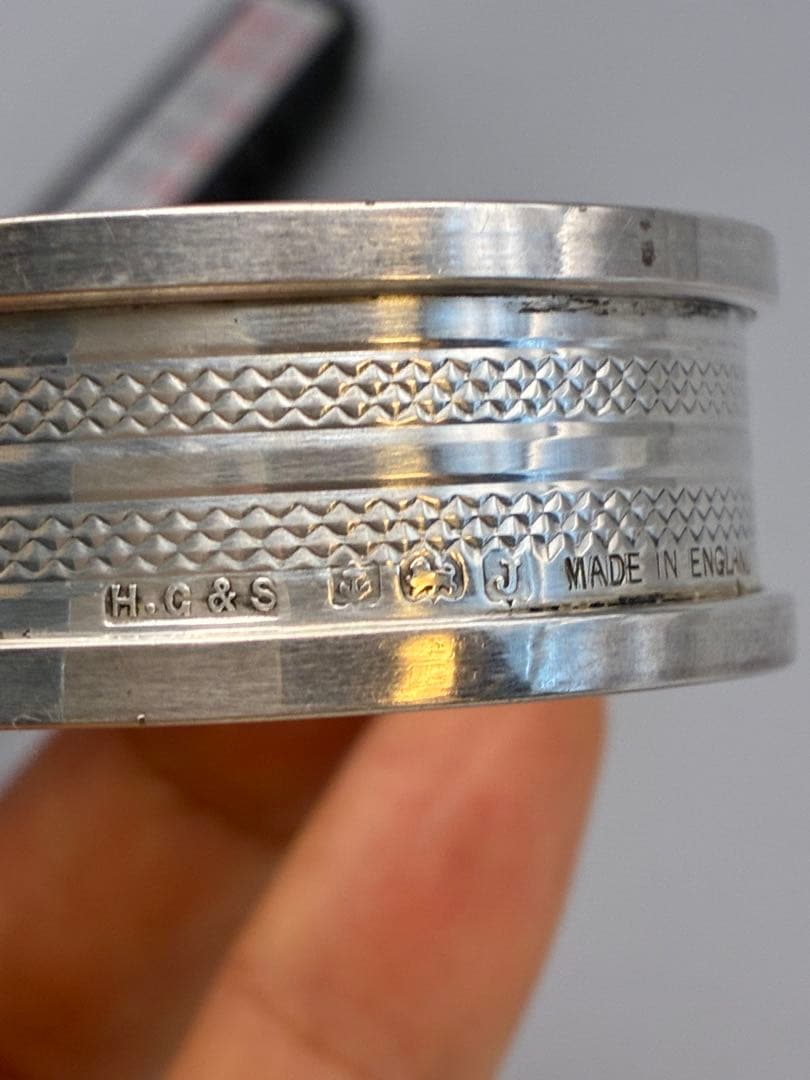 1900年代初頭英国アンティーク 純銀製ナプキンリング