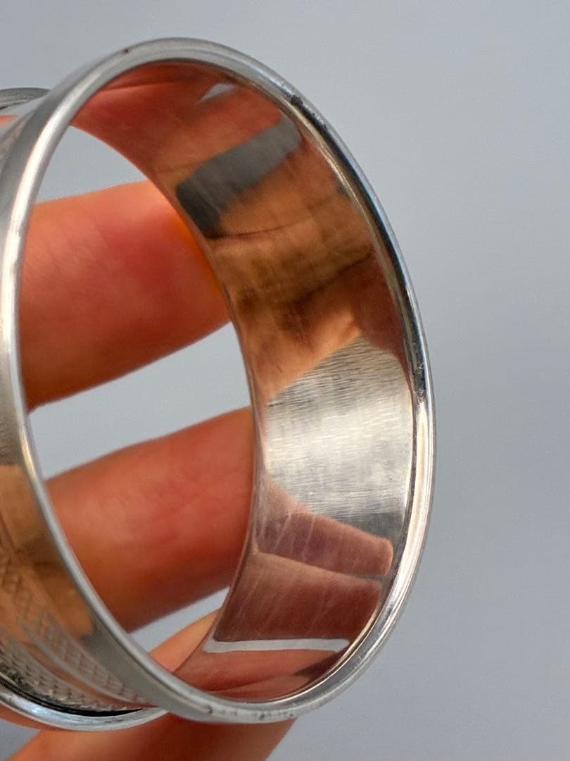 1900年代初頭英国アンティーク 純銀製ナプキンリング