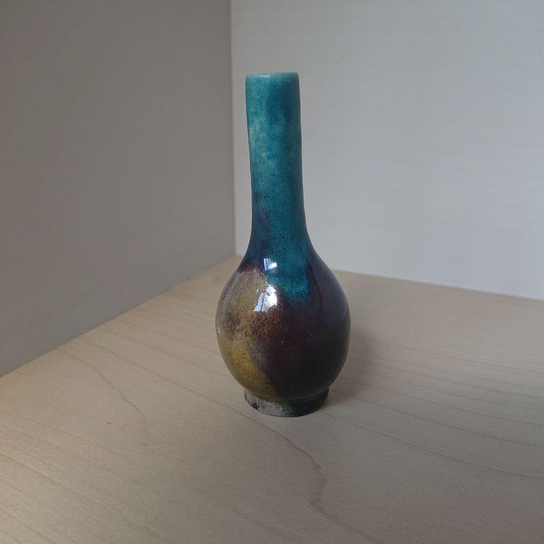 切込焼　二彩　御神酒徳利　花瓶