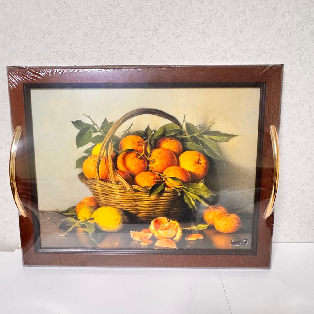 【新品未開封】ドマン　サイン入りアートトレー　イタリア製　AR707 希少絵画