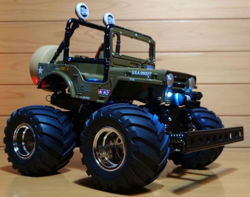 田宮タミヤXBフルセットワイルドウイリーバッファロー号仕様LEDライト付未走行車