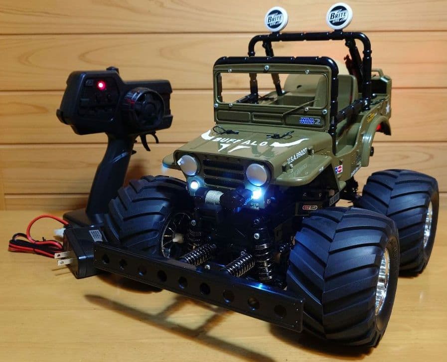 田宮タミヤXBフルセットワイルドウイリーバッファロー号仕様LEDライト付未走行車