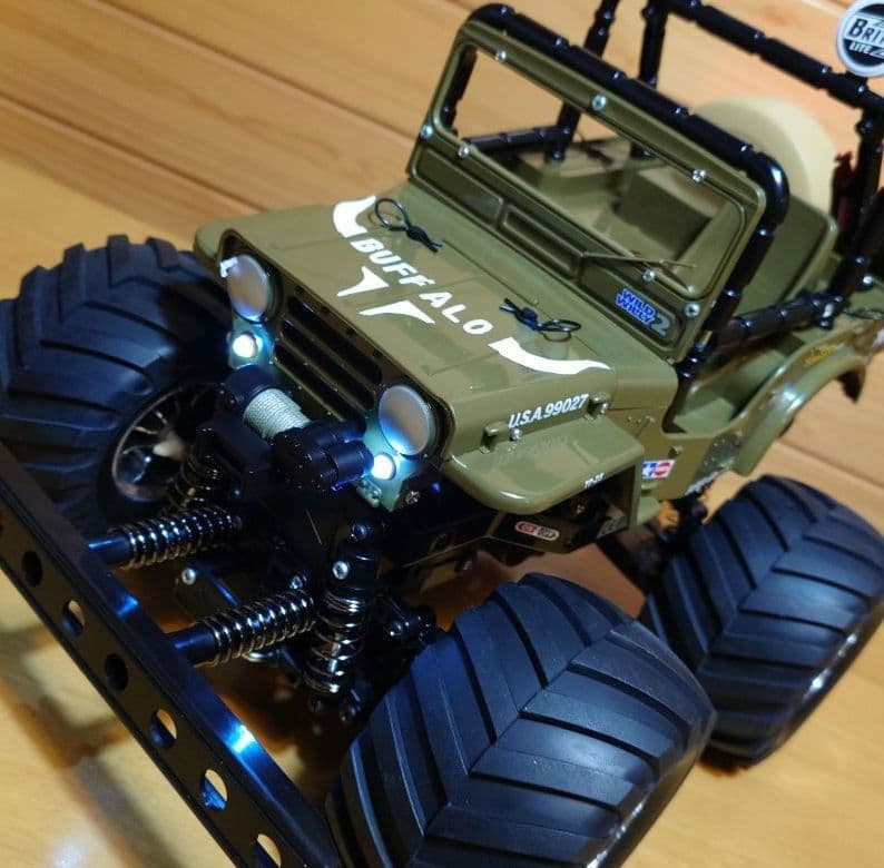 田宮タミヤXBフルセットワイルドウイリーバッファロー号仕様LEDライト付未走行車