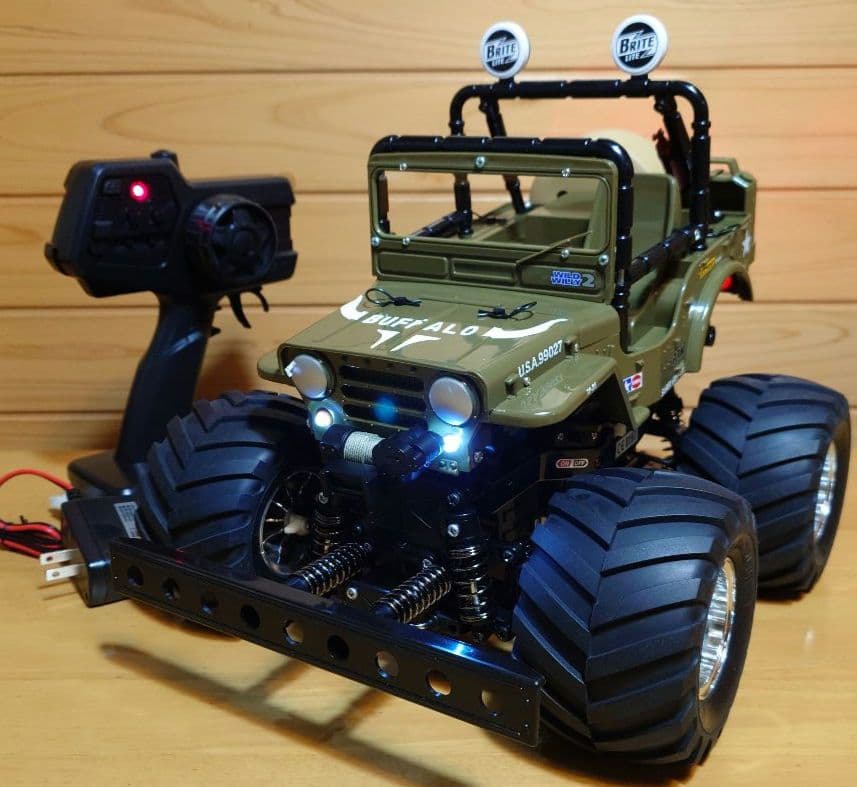 田宮タミヤXBフルセットワイルドウイリーバッファロー号仕様LEDライト付未走行車