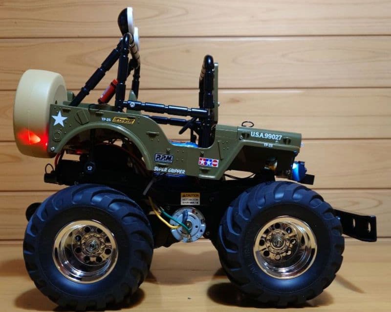 田宮タミヤXBフルセットワイルドウイリーバッファロー号仕様LEDライト付未走行車