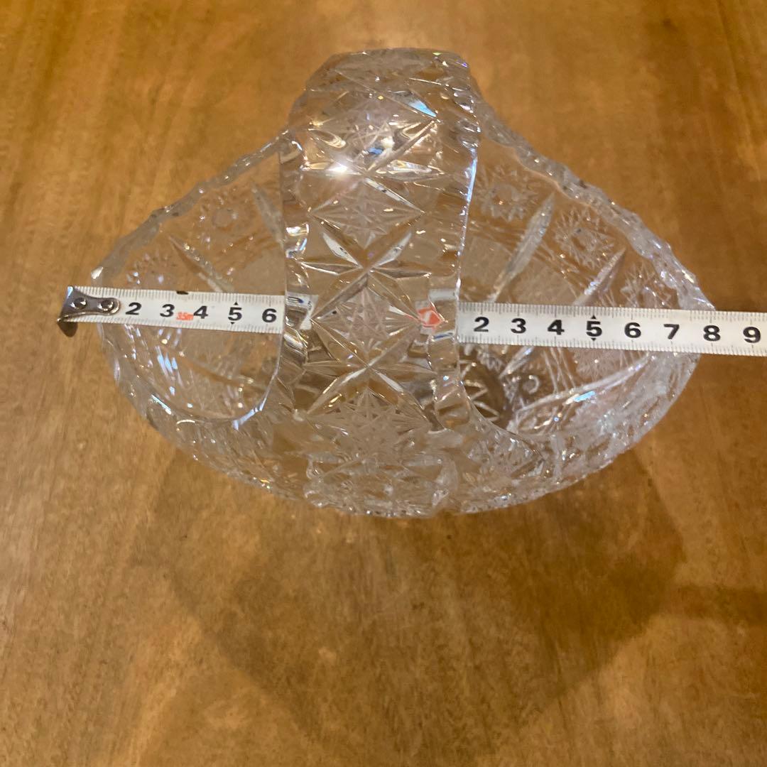 ボヘミアクリスタル500pk高級ハンドカット手付き花瓶