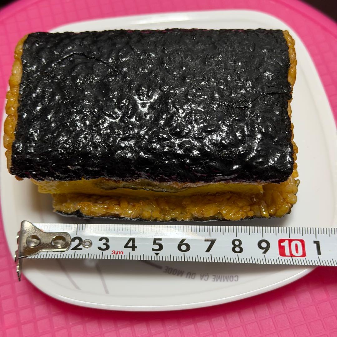 【約11センチ】うなぎ×極厚たまごの焼きおにぎりサンド 食品サンプル｜海苔包み