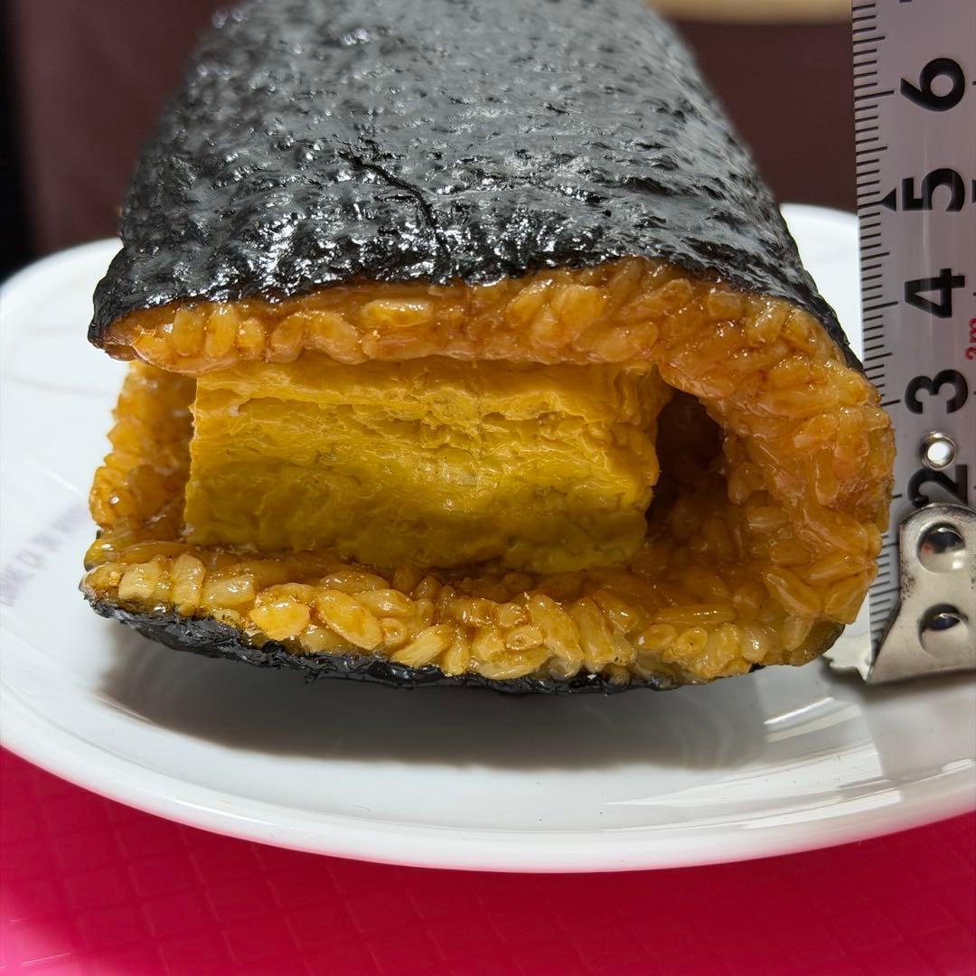 【約11センチ】うなぎ×極厚たまごの焼きおにぎりサンド 食品サンプル｜海苔包み