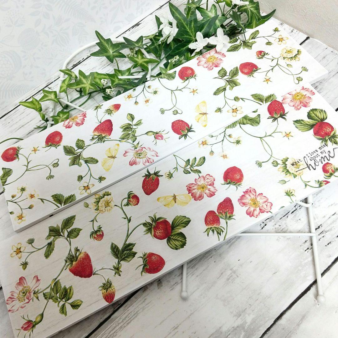 デコパージュꔛ‬ꕤ ティッシュケース♡折り畳み2段ラック♡木製引き出しBOX