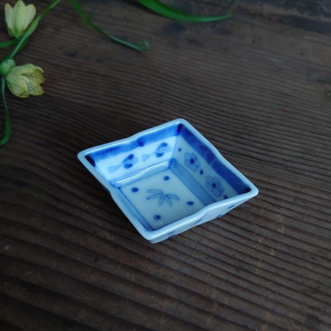 骨董 豆皿 扇形 松皮菱 菱形等 8種8枚 骨董 アンティーク