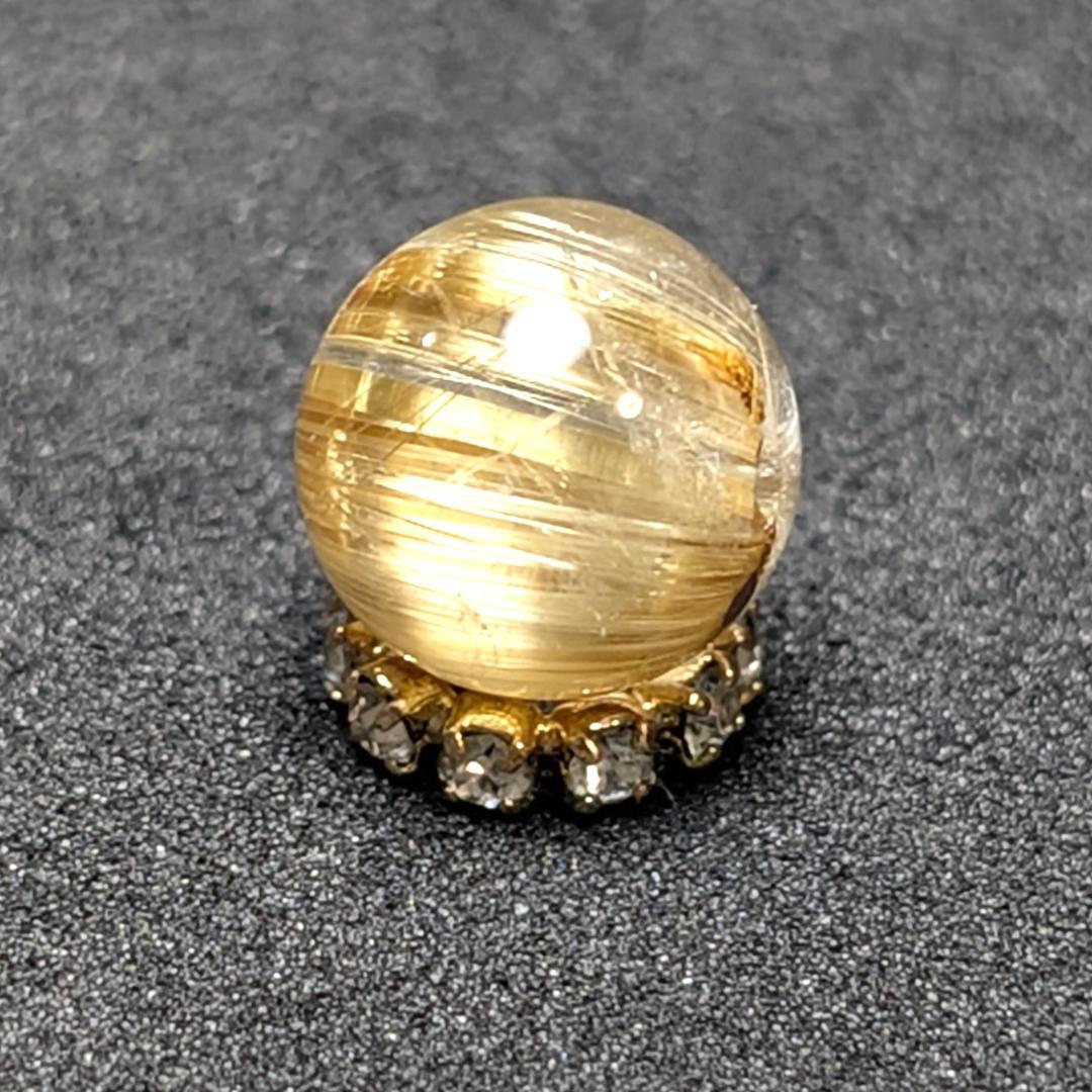 極上 キャッツアイルチルクォーツ 8ミリ 粒売り 一点物 貫通穴あり お守り石