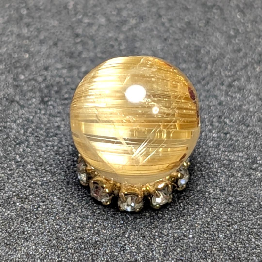 極上 キャッツアイルチルクォーツ 8ミリ 粒売り 一点物 貫通穴あり お守り石