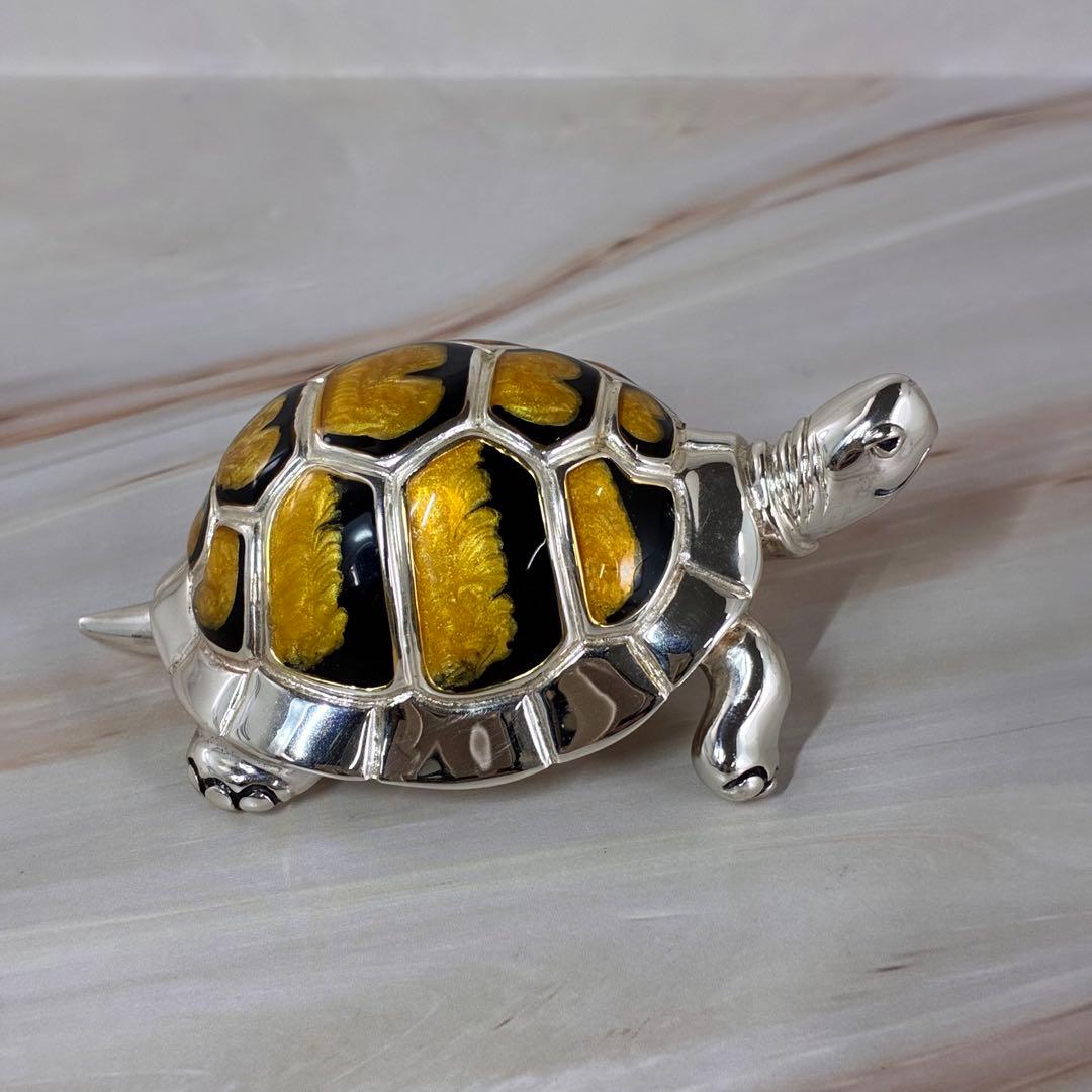 サツルノ Saturno　シルバー925　銀製品　リクガメ　亀 置物　縁起物