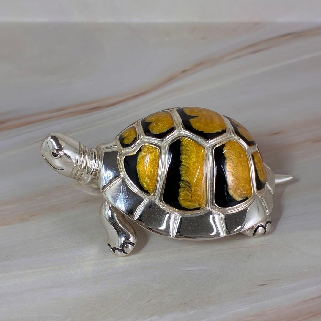 サツルノ Saturno　シルバー925　銀製品　リクガメ　亀 置物　縁起物