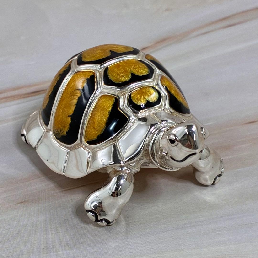 サツルノ Saturno　シルバー925　銀製品　リクガメ　亀 置物　縁起物