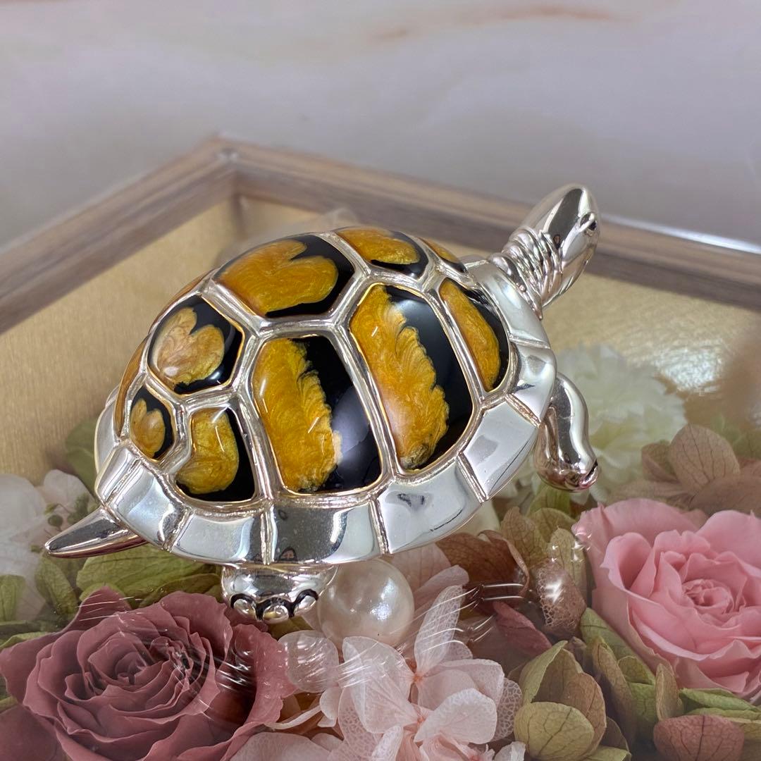 サツルノ Saturno　シルバー925　銀製品　リクガメ　亀 置物　縁起物