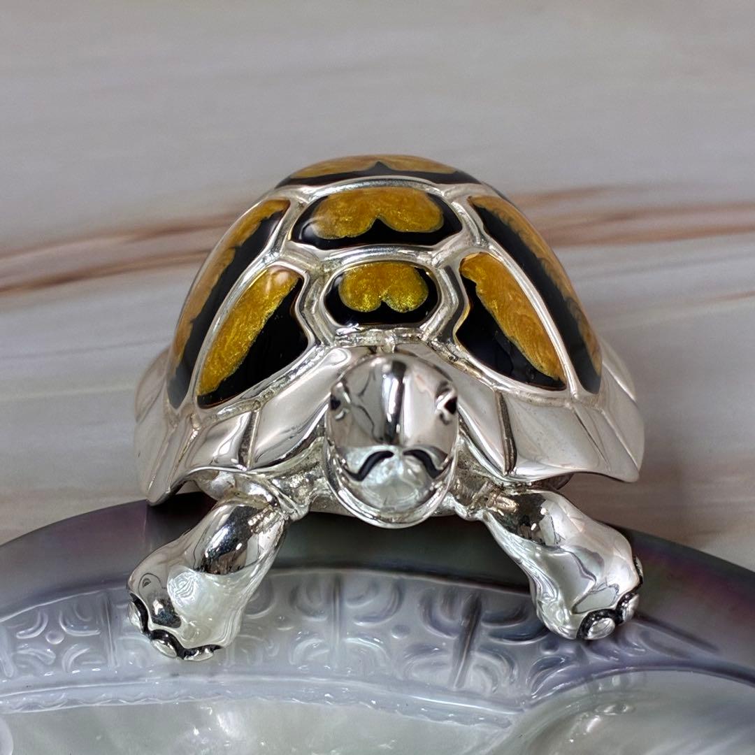 サツルノ Saturno　シルバー925　銀製品　リクガメ　亀 置物　縁起物
