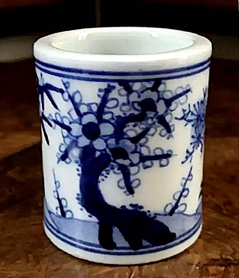 茶器 煎茶 道具 時代 染付 蓋置 共箱