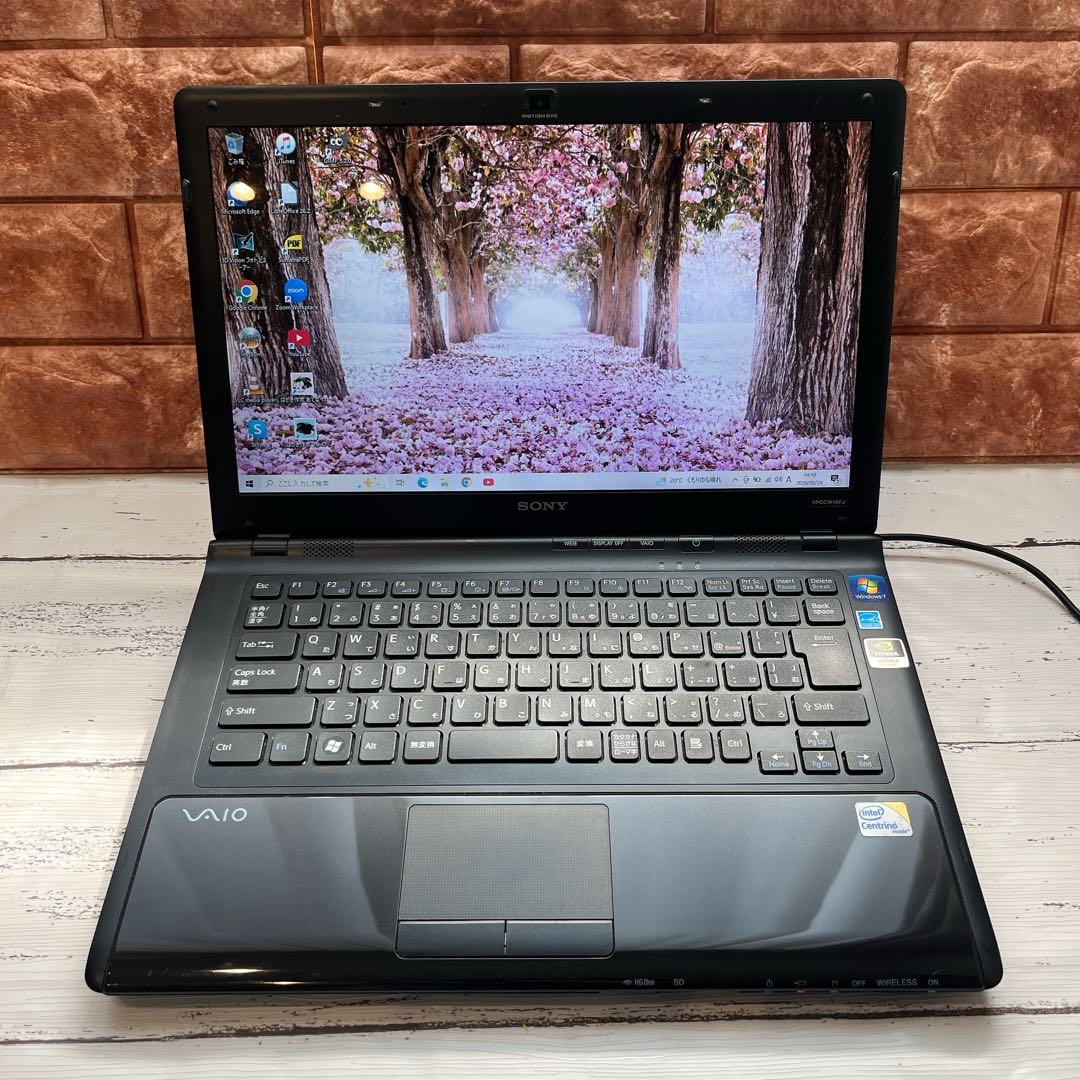 VAIO ノートパソコン SSD240GB 8GB Windows10 カメラ