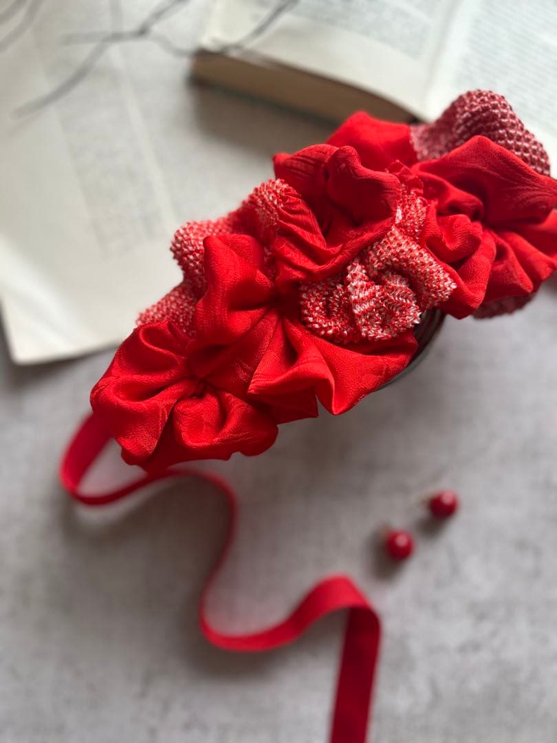 七五三　七五三髪飾り　ヘッドドレス　着物髪飾り　リメイク髪飾り　085