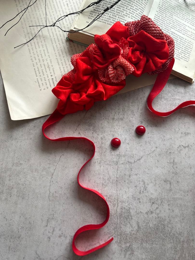 七五三　七五三髪飾り　ヘッドドレス　着物髪飾り　リメイク髪飾り　085