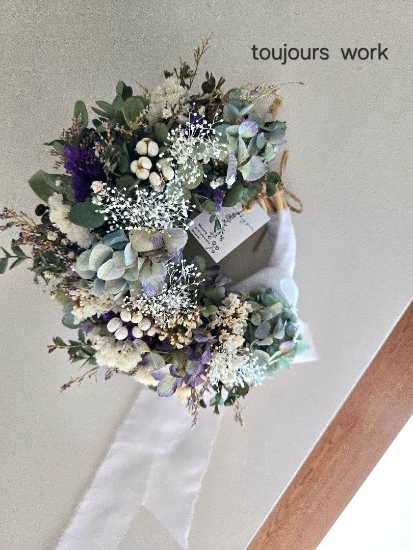 紫陽花リース◇ハーフリース◇プレゼント