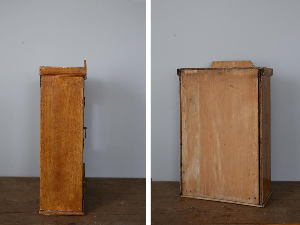 フランスアンティーク木製ウォールキャビネット/壁掛けシェルフ/飾り棚86-220