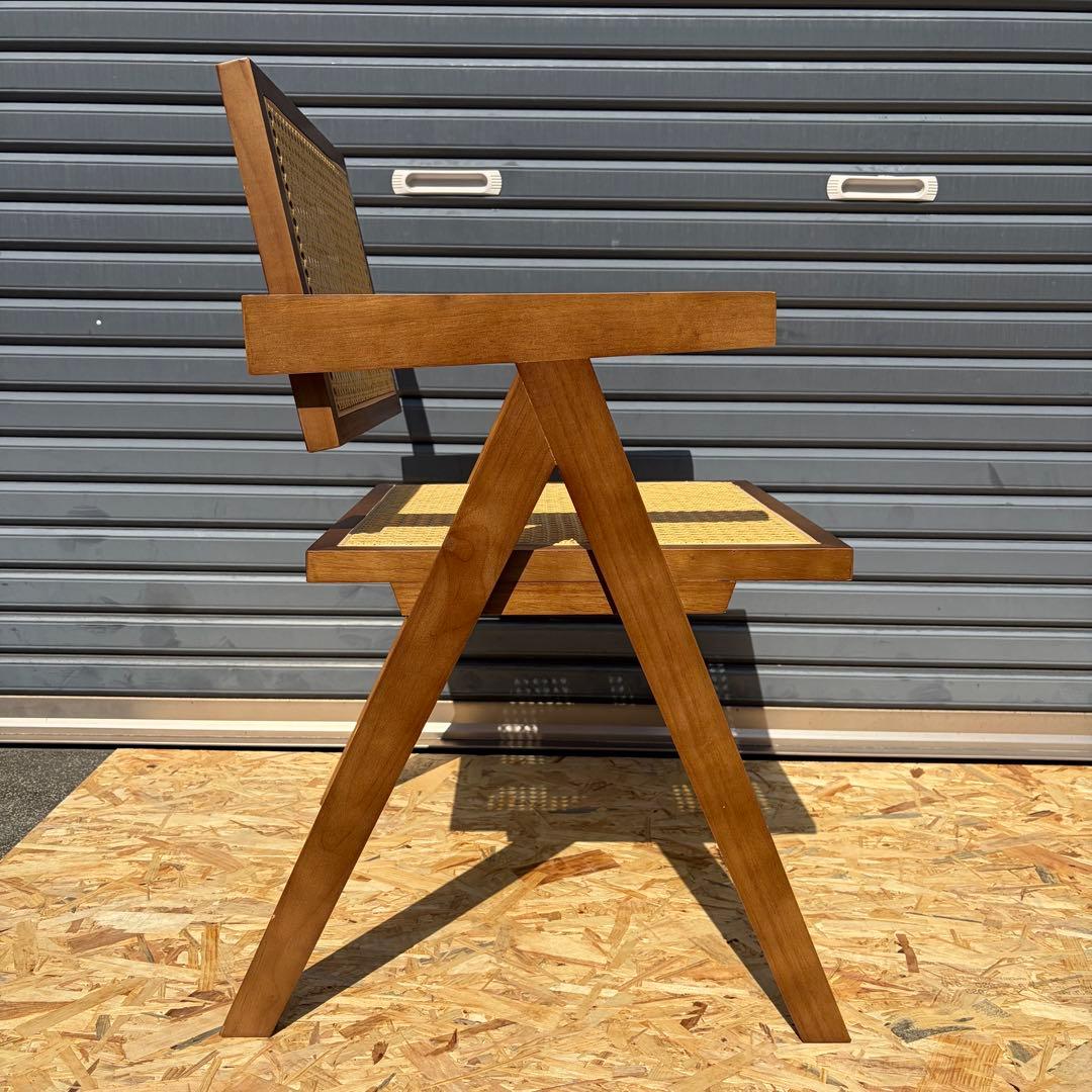 ピエール ジャンヌレ リプロダクト品 チェア 椅子 ラタン編み ナチュラルウッド