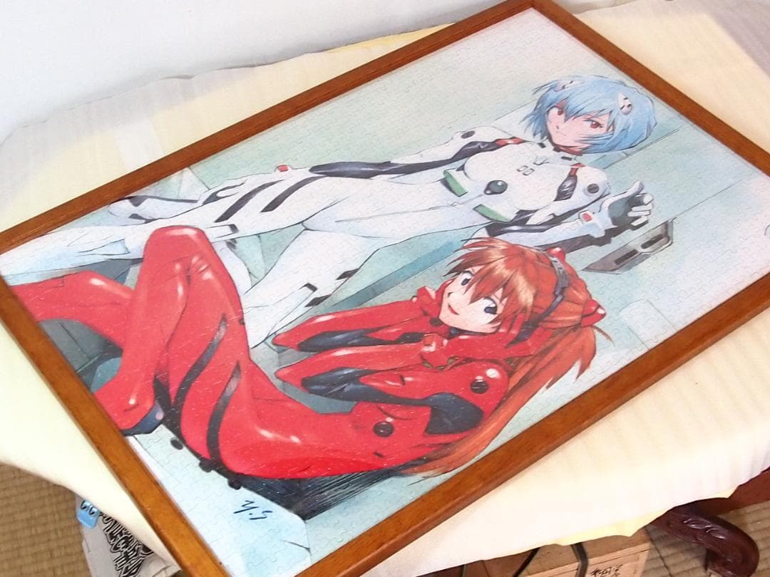 【美品】綾波レイ/アスカ ジグソーパズル＆ゴジラ対エヴァンゲリオン クッション