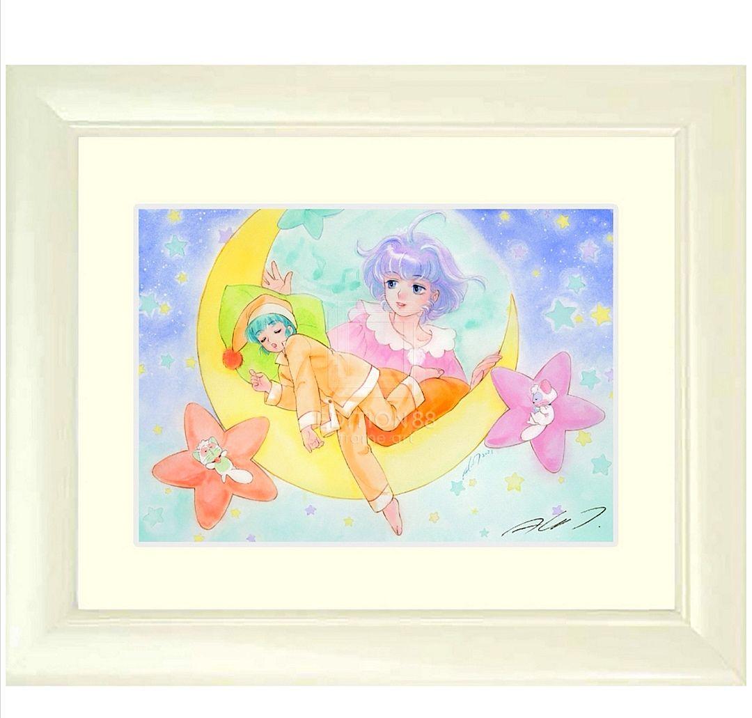 直筆サイン入り版画『魔法の天使クリィミーマミ　パジャマのままで』高田明美