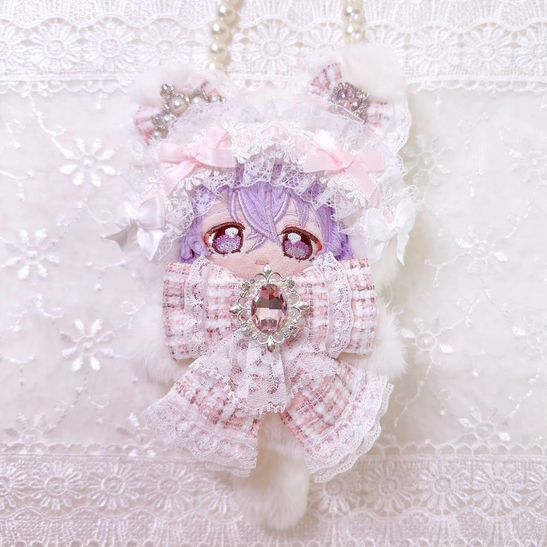ツイードシリーズ　いつぬい　ぬい服　ねこ　白　ピンク　あんスタ