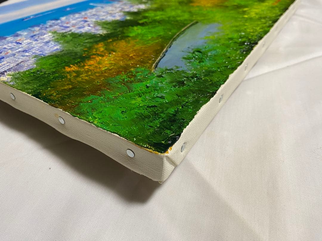 油彩画 神戸風景 風見鶏 小林幸三 F8