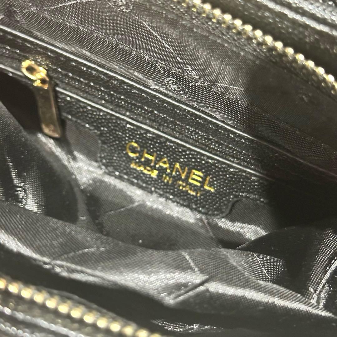 【非売品】CHANEL ノベルティ　ブラック キルティング ハンドバッグ