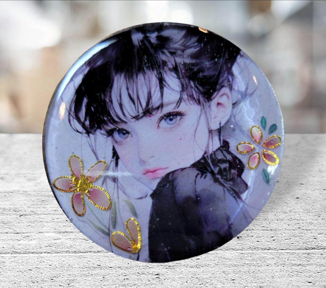 NO.593❤女の子❤レジンヘアゴム ブローチ