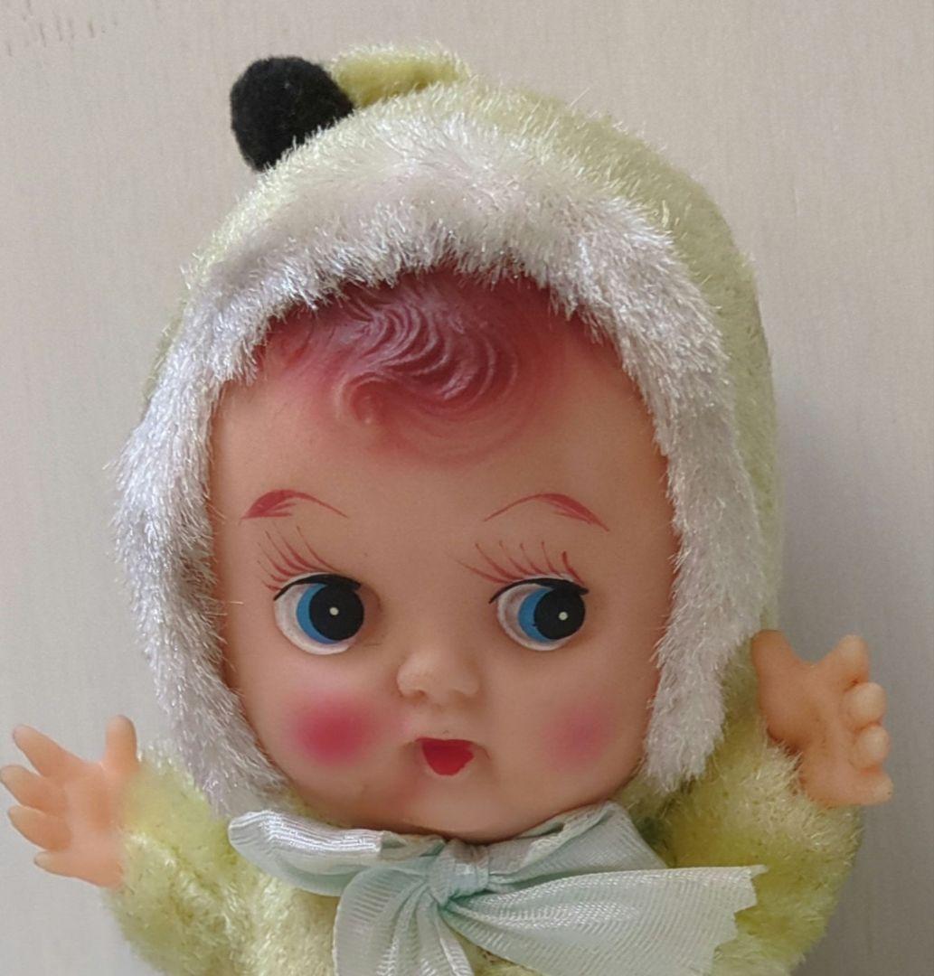 ラバーフェイスドール　赤ちゃん人形　昭和レトロ　デッドストック　19cm