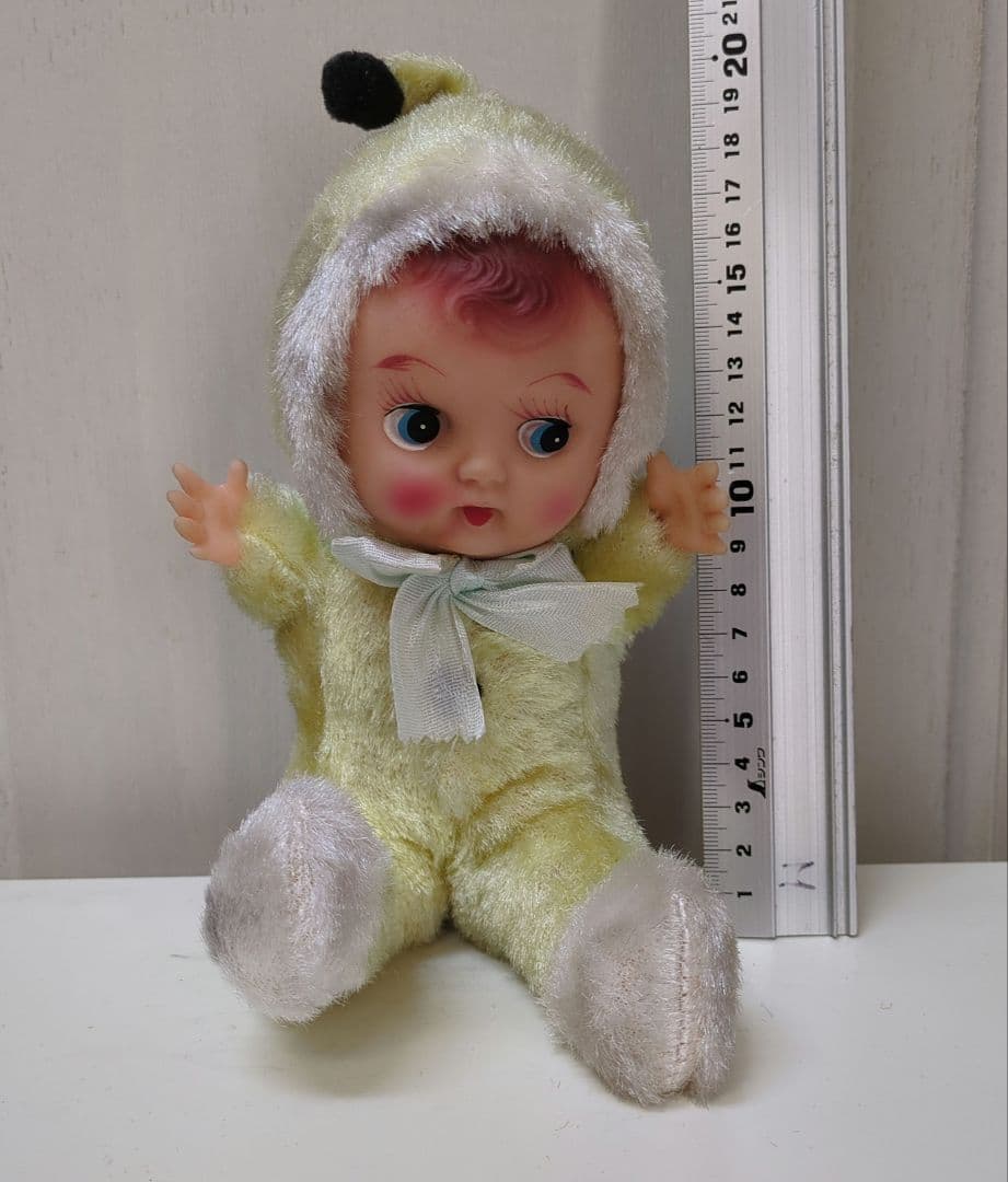 ラバーフェイスドール　赤ちゃん人形　昭和レトロ　デッドストック　19cm