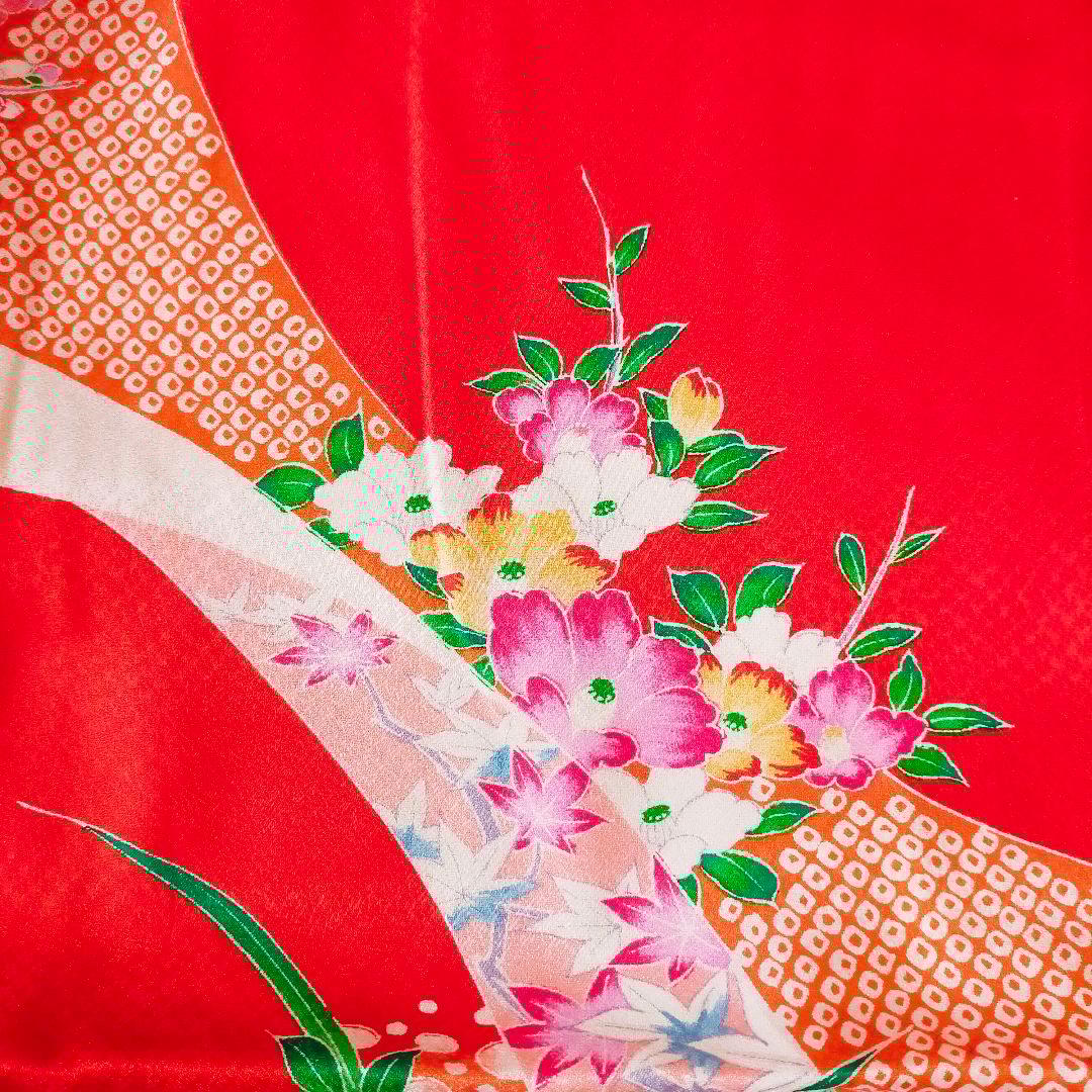 七五三 7歳 正絹 セット 012602 金駒刺繍 牡丹 菊 萩 藤 梅