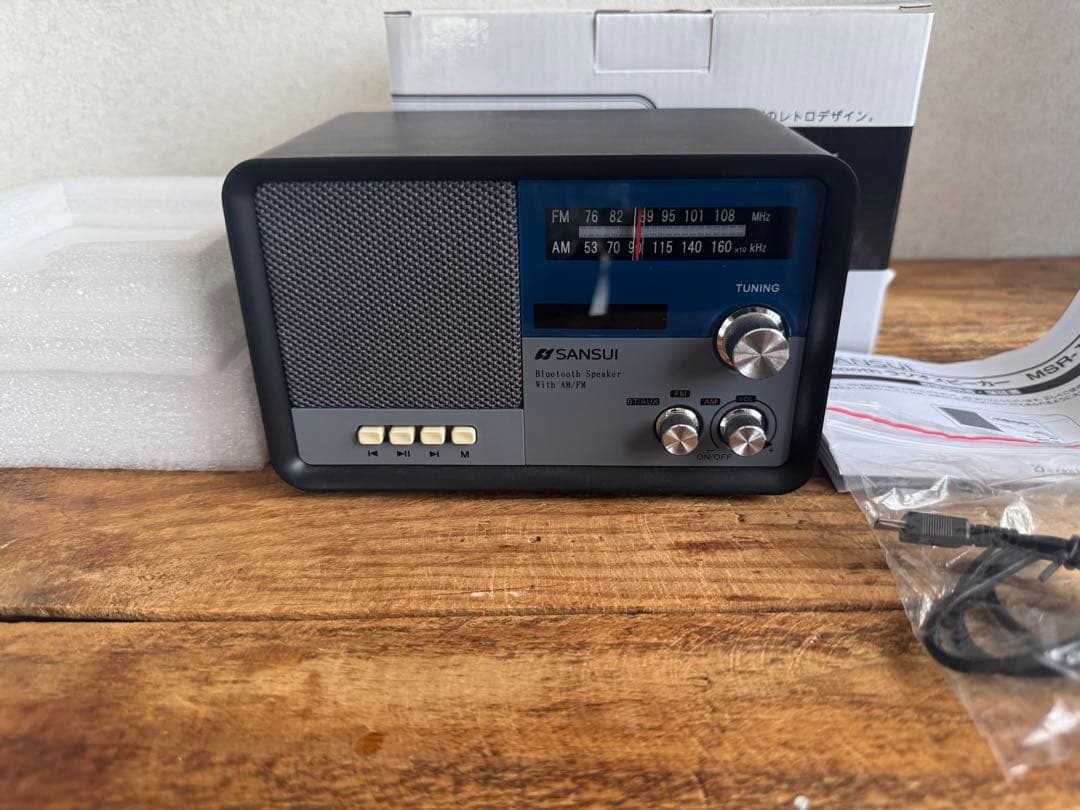 美品‼︎レトロSANSUI SR-1 (180) AM/FMラジオ/マイクロSD