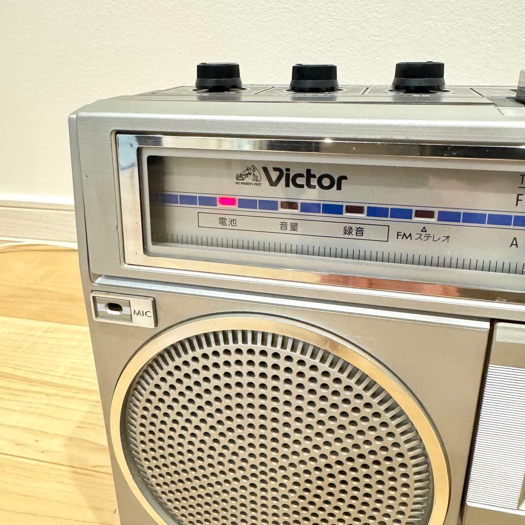 【動作確認済】　Victor RC-555 ラジカセ カセットデッキ　ラジオ
