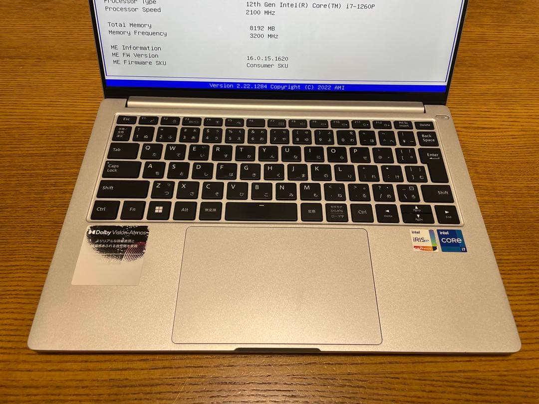 【ジャンク品】DAIV ノートPC 12世代 i7-1260P