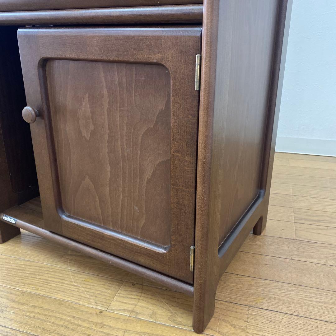 カリモク 電話台 キッチン レンジボード キャビネット 棚 コンセント付き