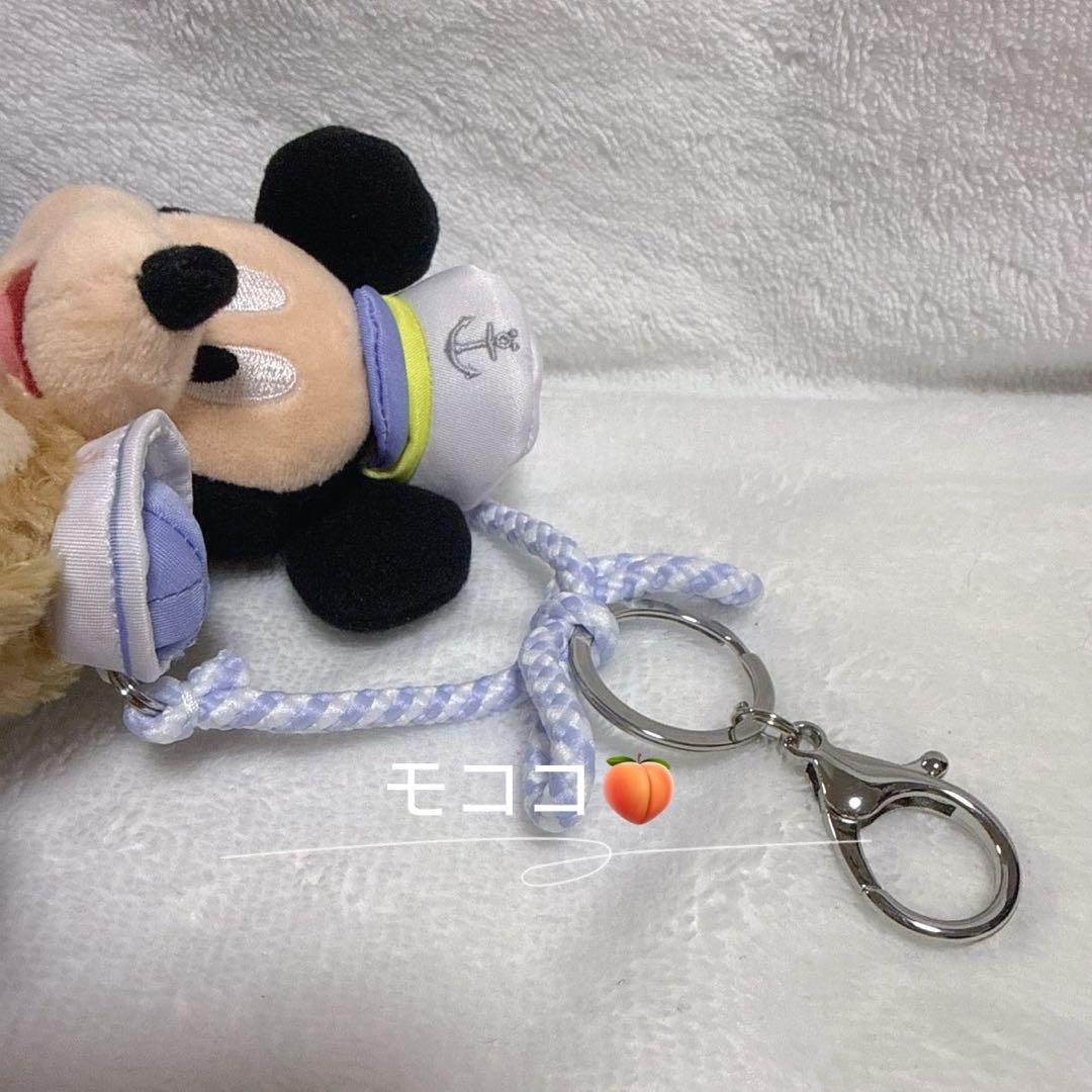 香港ディズニー　スプリングセーラー服　ミッキーダッフィー　ぬいぐるみキーチェーン