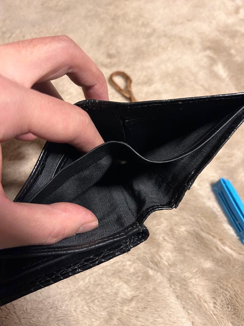 スモールクロコ財布【コンチョ付き】