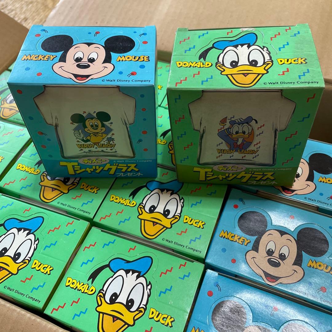 非売品 ディズニー Tシャツグラス ミッキーマウス ドナルドダック 19個セット
